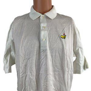 Vintage Masters Polo Shirt Mens Size M White Slazenger Augusta Golf Shop 90s